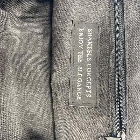 Vintage Shakeels Concepts Black Elegant Beaded Kiss lock shell shape bag - Picture 9 of 11